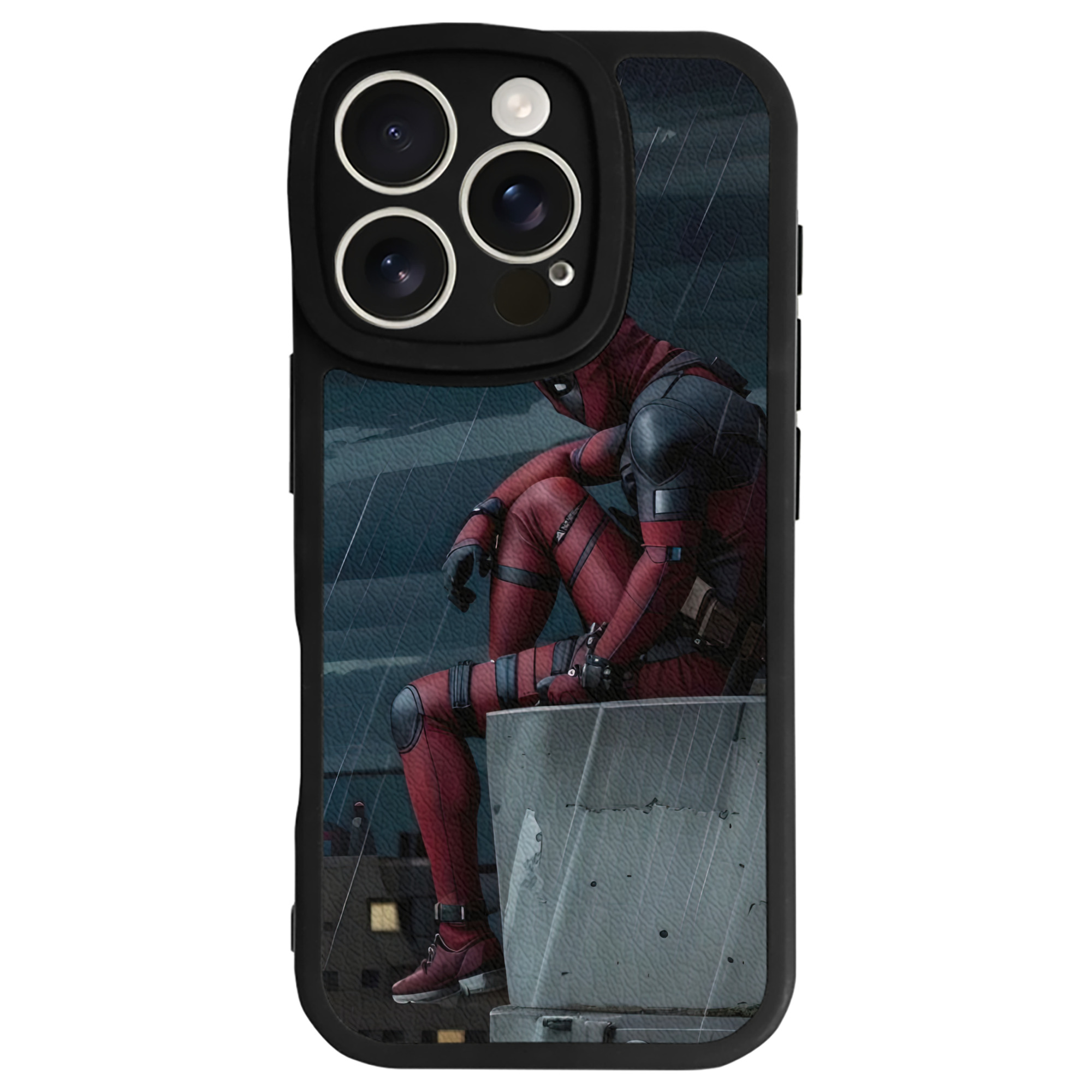 （画像用） Deadpool デッドプール 【iPhone 16シリーズ対応】シリコンスマホケース（レザー調） 材質：シリコン